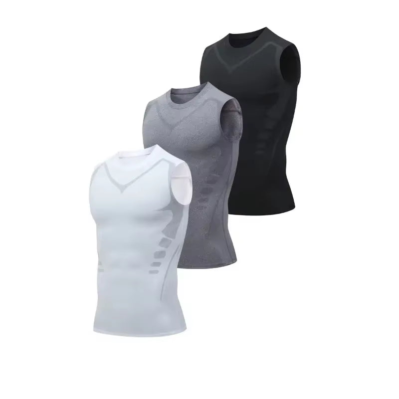 SculptPro™ – Men's Ionic Slimming Compression Vest