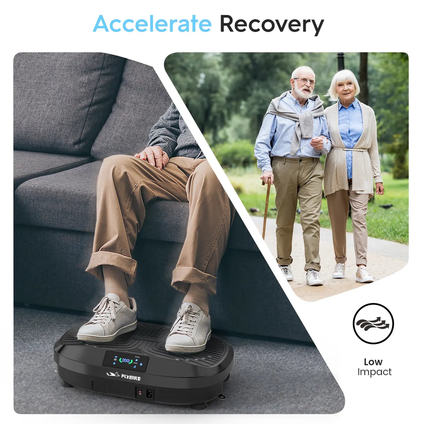 Vibration Plate Exercise Machine with 265LBS Loading Capacity