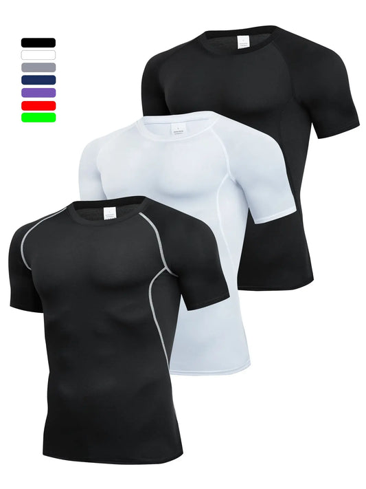 Compression Contrast Binding T-shirt